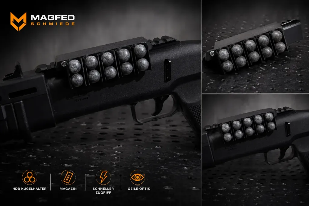 Kugelhalter Magazin für Umarex HDB68 TB68 RAM HDB 68 Home Defense Paintball | Taktisches Upgrade & Zubehör