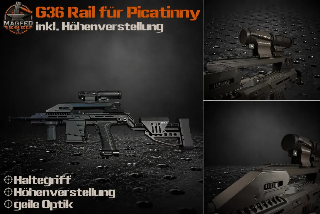 G36 Picatinny verstellbarer Riser 3D Druck Zubehör Magfed