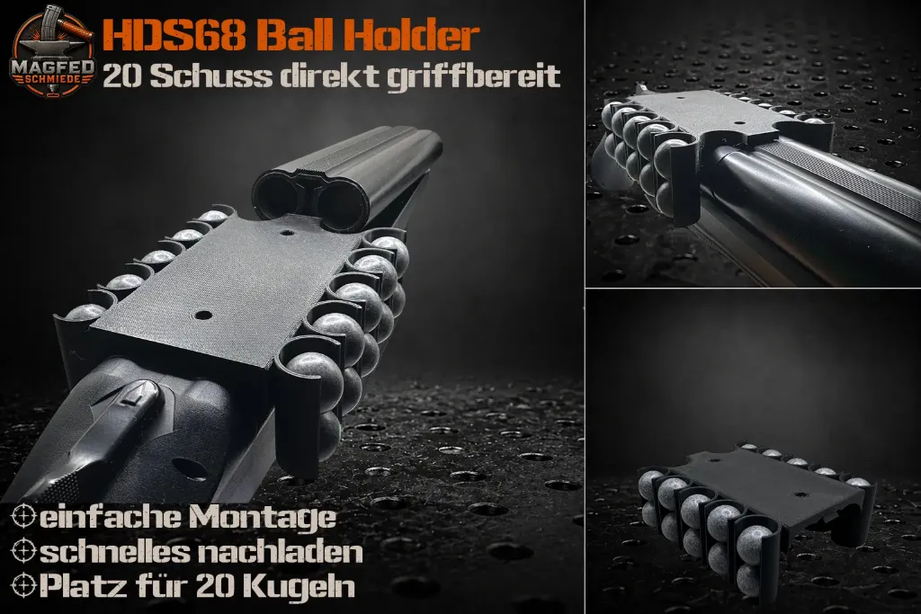 MUNITIONSHALTER * 20 BALLS * UMAREX HDS68 * TS68 * AMMO HOLDER Magfed Zubehör